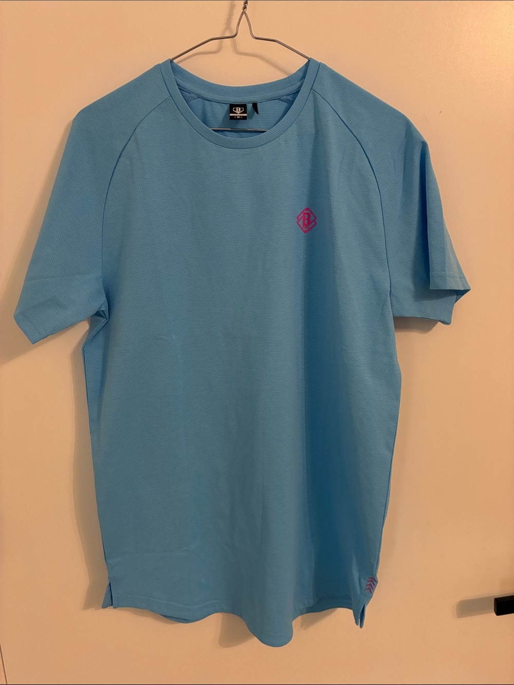 Light Blue Men's Short Sleeve Performance Tee by Unbranded